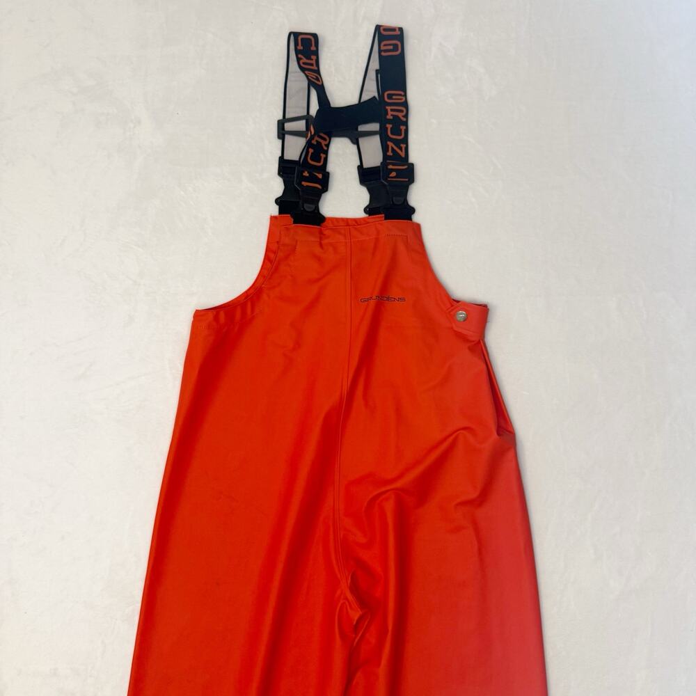 Grundens Orange Fishing Bib Pants Kids Size 14